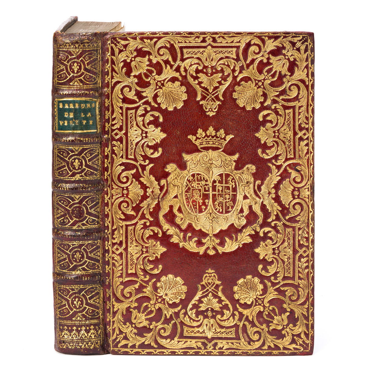 Bookbinding, Gilt Armorial, 1770s. Louis Claude de Saint-Martins (1743-1803) Des Erreurs et de la Verité.